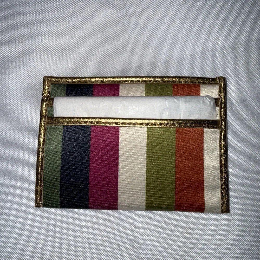 Coach Multicolor 65th Anniversary Legacy Stripe Card ID Case Slim Wallet NWT